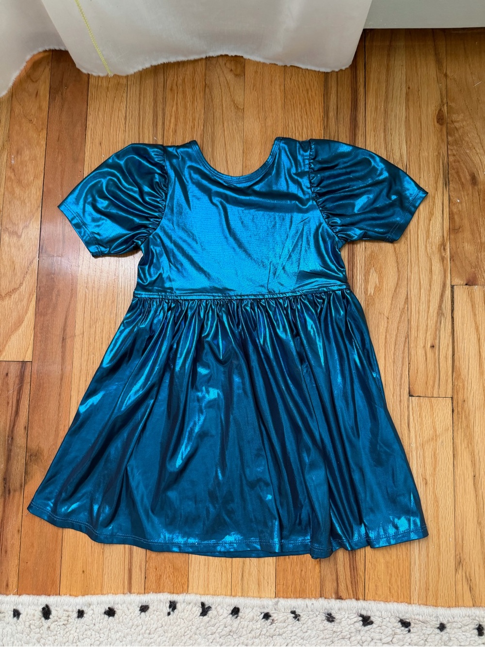 Pink Chicken Girls' Shiny Teal Dress